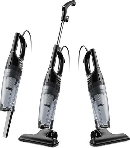 Avvnee Corded Stick Vacuum Cleaner, 15000Pa Strong Suction 600W Motor, Ultra-Lightweight 3lbs, Ideal for Pet Hair & Hard Floors, with Crevice Tool, 1L Dust Cup, 16.7ft Power Cord, Black in Saudi Arabia