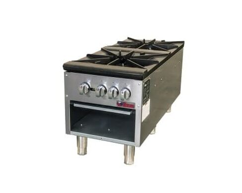IKON ISP-18-2 18" Gas Stock Pot Range with Two Cast Iron Grate Burner in Saudi Arabia