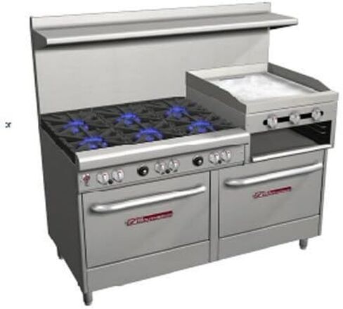 مجموعة Southbend 4601AA-2RR، بعرض 60 بوصة، 6 شعلات مع شبكات قياسية (33000 وحدة حرارية بريطانية) in Kuwait