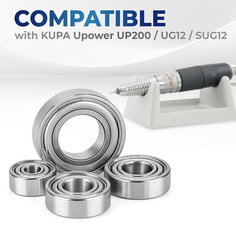 Replacement Bearing Set Compatible for KUPA Upower UP200 UG12, Professional Nail Drill Handpiece Parts in Kuwait