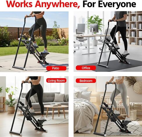 جهاز ستاير ستيبر لممارسة التمارين الرياضية المنزلية، إصدار جديد صغير الحجم قابل للطي مع زنبرك هادئ ممتص للصدمات، مقاومة قابلة للتعديل، قبضة إسفنجية طويلة، ستايرماستر لمعدات تمرين الجسم بالكامل in Kuwait