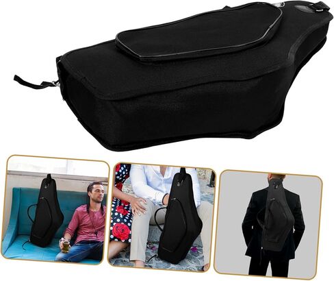 Alto Saxophone Case Bag with Double Shoulder Straps and Thick Handle Shock-resistant Saxophone Storage Container Backpack for Outdoor Performance in Saudi Arabia