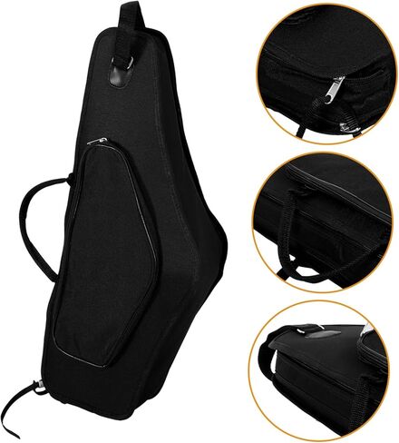 Alto Saxophone Case Bag with Double Shoulder Straps and Thick Handle Shock-resistant Saxophone Storage Container Backpack for Outdoor Performance in Saudi Arabia