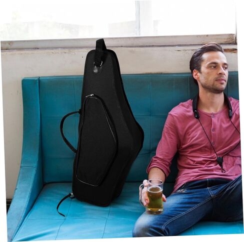 Alto Saxophone Case Bag with Double Shoulder Straps and Thick Handle Shock-resistant Saxophone Storage Container Backpack for Outdoor Performance in Saudi Arabia