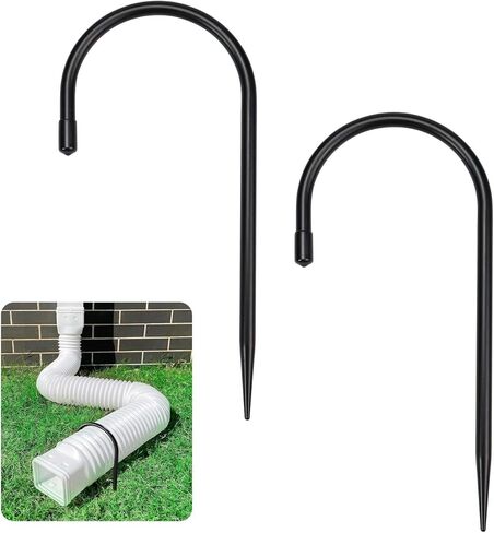 دبوس تثبيت تمديد ماسورة التصريف لمزراب المطر - يثبت بإحكام في الأمطار الغزيرة والرياح|يوجه الماء بعيدًا عن الأساس|هيكل حديدي متين، تركيب سهل بدون حفر، 4 عبوات in Kuwait