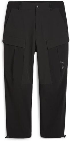 PUMA Mens Seasons Cargo Pants Hiking Casual Cargo Drawstring - Black in Saudi Arabia