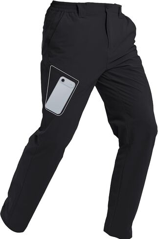 Arunlluta Travel Pants Men Quick Dry Hiking Pants for Men Stretch Work Pants Lightweight Mens Golf Pants Water Resistant Black in Kuwait