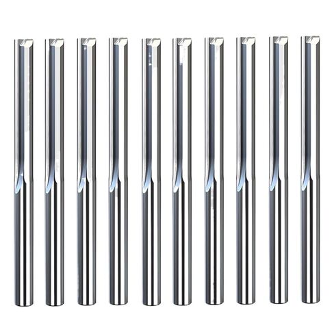 10pcs/lot 3.175mm Shank 2 Flute Straight Slot Milling Cutter Tungsten Carbide End Mill CNC Router Bit Engraving Bit Tools(3.175x2.0x12) in Saudi Arabia