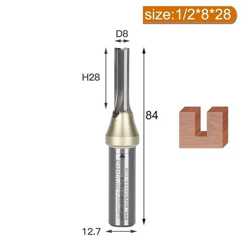 Arden TCT 3 Flutes Straight Multifunctional Cutting Router Bit Drilling Trimming Engraving Wood MDF Woodworking Milling Cutter(12.7x8x28) in Saudi Arabia