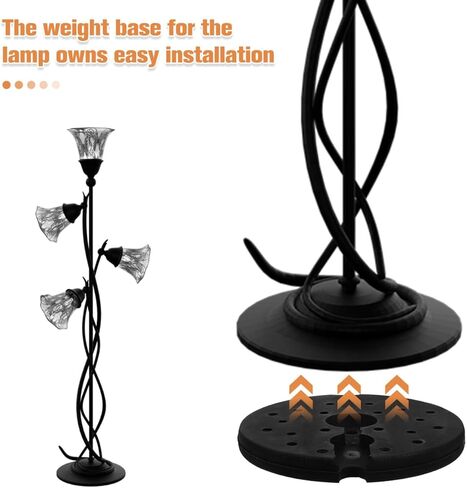 POPETPOP Heavy Duty Plastic Lamp Base Weight Sturdy Table and Floor Lamp Chassis Counterweight for Stability Corrosion Resistant Accessory in Saudi Arabia