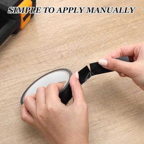 Mini Duct Tape, Masking Tape Black, Travel Duct Tapes, 0.8inch × 11yard, Waterproof Black Multi-Purpose-Tape, Mini Roll, Tear by Hand for Indoor Outdoor Repairs in Saudi Arabia