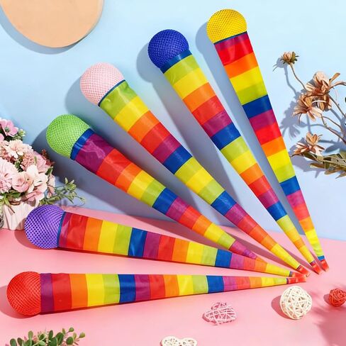 18 قطعة من كرات الرمي والالتقاط مقاس 37.4 بوصة مع ذيل قوس قزح، كرات مذنب رياضية ناعمة، ألعاب ملونة كبيرة الحجم للأطفال والكبار، معدات بدنية للأماكن المغلقة والمفتوحة، والفصول المدرسية، وألعاب الشاطئ الممتعة in Kuwait