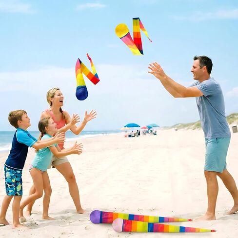 18 قطعة من كرات الرمي والالتقاط مقاس 37.4 بوصة مع ذيل قوس قزح، كرات مذنب رياضية ناعمة، ألعاب ملونة كبيرة الحجم للأطفال والكبار، معدات بدنية للأماكن المغلقة والمفتوحة، والفصول المدرسية، وألعاب الشاطئ الممتعة in Kuwait