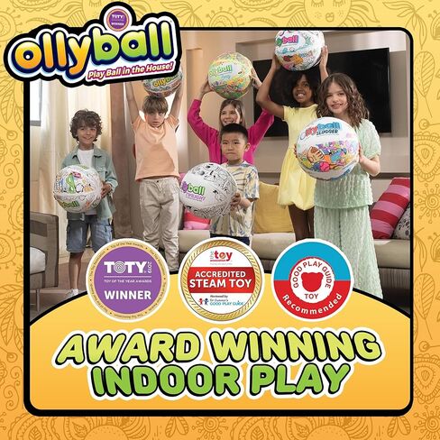 Ollyball Planet Earth 22" Mega – Large Bouncy Ball for Kids Indoor and Outdoor Play – Giant Inflatable Ball for Exercise – STEAM Accredited Colorable World Map with 24-Page Lesson Plan in Kuwait