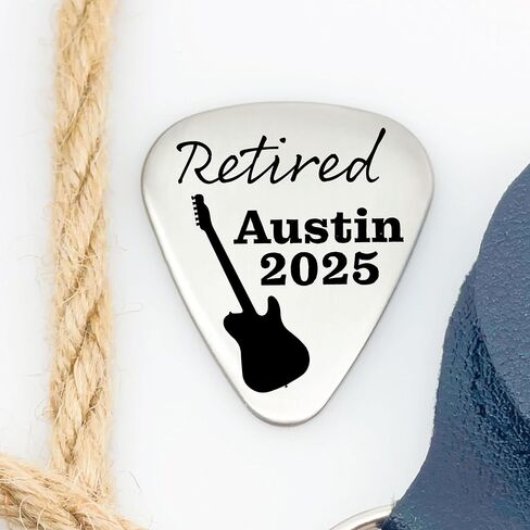 Personalized Retired Gift Retirement Gift Idea Retiree Retirement Pick Gift Guitar Pick Men's Retirement Gift Retirement Party Gift Idea RETIRED-PICK in Saudi Arabia