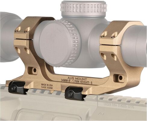 Reptilia AUS 34MM Optic Mount 1.70-inch Height, 7075-T6 Aluminum, Hard-Coat Anodized (FDE) in Saudi Arabia