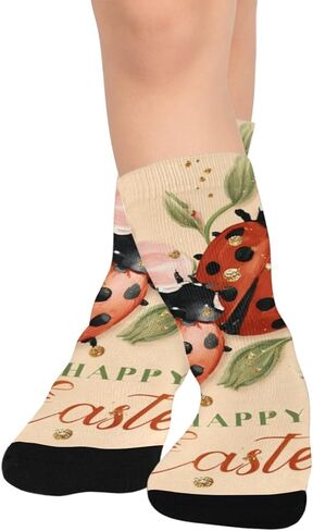 جوارب ربيعية غريبة الأطوار للتنزه سيرًا على الأقدام لعيد الفصح - جوارب شتوية حرارية سميكة دافئة للأولاد والبنات للمدرسة، والارتداء اليومي والأنشطة الخارجية in Kuwait