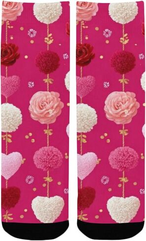 جوارب رومانسية بوم بوم للمشي لمسافات طويلة - جوارب شتوية حرارية سميكة دافئة للأطفال الصغار للأولاد والبنات للمدرسة، والارتداء اليومي والأنشطة الخارجية in Kuwait