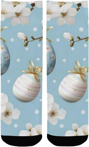 جوارب Cherry Blossom لعيد الفصح للمشي لمسافات طويلة - جوارب شتوية سميكة دافئة للأولاد والبنات الصغار للمدرسة، والارتداء اليومي والأنشطة الخارجية in Kuwait