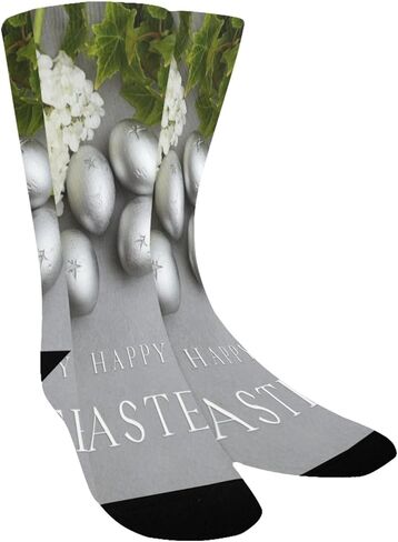 جوارب المشي لمسافات طويلة على شكل بيضة عيد الفصح الفضية - جوارب شتوية حرارية سميكة دافئة للأطفال الصغار للأولاد والبنات للمدرسة، والارتداء اليومي والأنشطة الخارجية in Kuwait