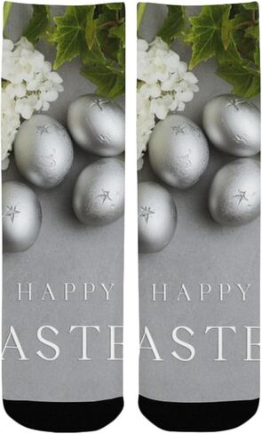 جوارب المشي لمسافات طويلة على شكل بيضة عيد الفصح الفضية - جوارب شتوية حرارية سميكة دافئة للأطفال الصغار للأولاد والبنات للمدرسة، والارتداء اليومي والأنشطة الخارجية in Kuwait