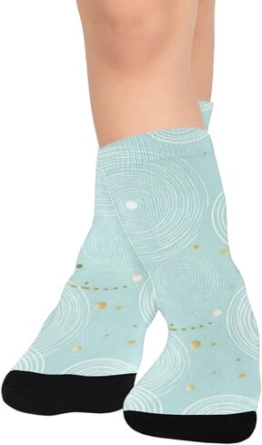 جوارب التنزه سيرًا على الأقدام بتصميم حلقة باستيل - جوارب شتوية حرارية سميكة دافئة للأولاد والبنات الصغار للمدرسة، والارتداء اليومي والأنشطة الخارجية in Kuwait