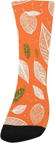 جوارب المشي لمسافات طويلة باللون البرتقالي من Citrus Leaf Art - جوارب شتوية حرارية سميكة دافئة للأولاد والبنات للمدرسة، والارتداء اليومي والأنشطة الخارجية in Kuwait