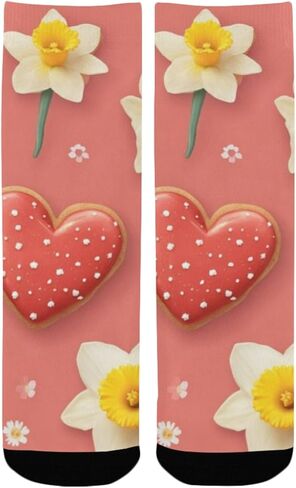 جوارب للمشي لمسافات طويلة على شكل قلوب حمراء - جوارب شتوية حرارية سميكة دافئة للأطفال الصغار للأولاد والبنات للمدرسة، والارتداء اليومي والأنشطة الخارجية in Kuwait
