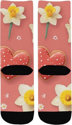 جوارب للمشي لمسافات طويلة على شكل قلوب حمراء - جوارب شتوية حرارية سميكة دافئة للأطفال الصغار للأولاد والبنات للمدرسة، والارتداء اليومي والأنشطة الخارجية in Kuwait