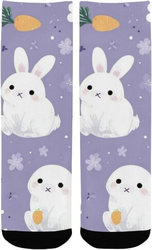 جوارب Bunny Carrot Bloom للمشي لمسافات طويلة - جوارب شتوية حرارية سميكة دافئة للأولاد والبنات للمدرسة، والارتداء اليومي والأنشطة الخارجية in Kuwait