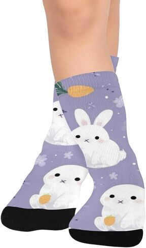 جوارب Bunny Carrot Bloom للمشي لمسافات طويلة - جوارب شتوية حرارية سميكة دافئة للأولاد والبنات للمدرسة، والارتداء اليومي والأنشطة الخارجية in Kuwait