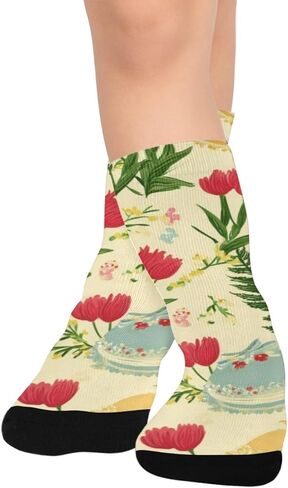 جوارب Fern Tulip Art للمشي لمسافات طويلة - جوارب شتوية حرارية سميكة دافئة للأطفال الصغار للأولاد والبنات للمدرسة، والارتداء اليومي والأنشطة الخارجية in Kuwait