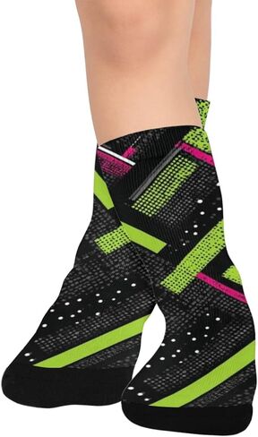 جوارب للمشي لمسافات طويلة بطبعة قطرية نيون - جوارب شتوية حرارية سميكة دافئة للأطفال الصغار للأولاد والبنات للمدرسة، والارتداء اليومي والأنشطة الخارجية in Kuwait