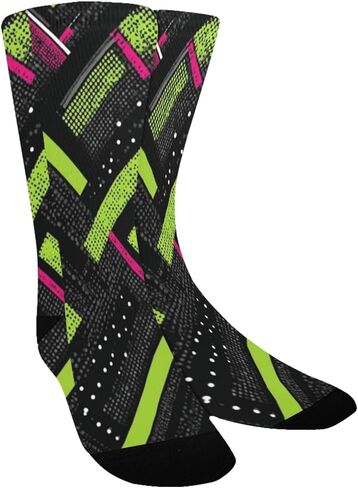 جوارب للمشي لمسافات طويلة بطبعة قطرية نيون - جوارب شتوية حرارية سميكة دافئة للأطفال الصغار للأولاد والبنات للمدرسة، والارتداء اليومي والأنشطة الخارجية in Kuwait