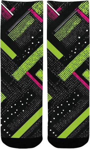 جوارب للمشي لمسافات طويلة بطبعة قطرية نيون - جوارب شتوية حرارية سميكة دافئة للأطفال الصغار للأولاد والبنات للمدرسة، والارتداء اليومي والأنشطة الخارجية in Kuwait