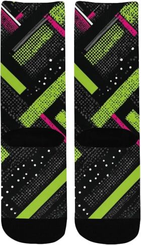 جوارب للمشي لمسافات طويلة بطبعة قطرية نيون - جوارب شتوية حرارية سميكة دافئة للأطفال الصغار للأولاد والبنات للمدرسة، والارتداء اليومي والأنشطة الخارجية in Kuwait