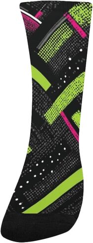 جوارب للمشي لمسافات طويلة بطبعة قطرية نيون - جوارب شتوية حرارية سميكة دافئة للأطفال الصغار للأولاد والبنات للمدرسة، والارتداء اليومي والأنشطة الخارجية in Kuwait