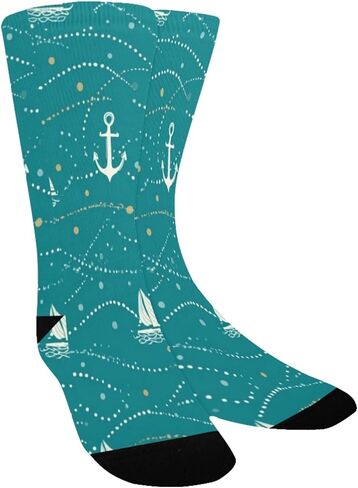 جوارب للمشي لمسافات طويلة على شكل قارب مرساة - جوارب شتوية حرارية سميكة دافئة للأولاد والبنات للمدرسة، والارتداء اليومي والأنشطة الخارجية in Kuwait