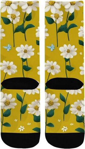 جوارب Sunny Daisy Bloom للمشي لمسافات طويلة - جوارب شتوية حرارية سميكة دافئة للأطفال الصغار للأولاد والبنات للمدرسة، والارتداء اليومي والأنشطة الخارجية in Kuwait