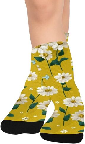 جوارب Sunny Daisy Bloom للمشي لمسافات طويلة - جوارب شتوية حرارية سميكة دافئة للأطفال الصغار للأولاد والبنات للمدرسة، والارتداء اليومي والأنشطة الخارجية in Kuwait