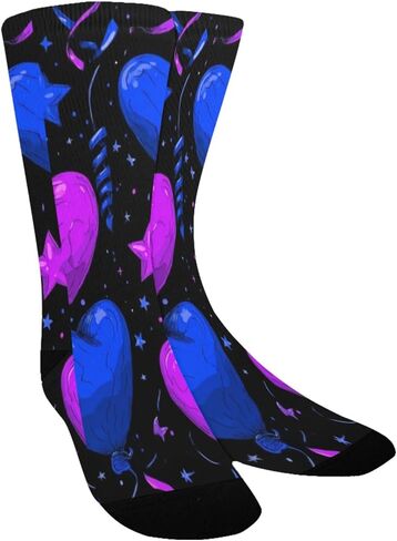 جوارب للمشي لمسافات طويلة على شكل قلب نيون داكن - جوارب شتوية حرارية سميكة دافئة للأولاد والبنات للمدرسة، والارتداء اليومي والأنشطة الخارجية in Kuwait