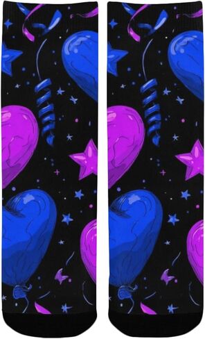 جوارب للمشي لمسافات طويلة على شكل قلب نيون داكن - جوارب شتوية حرارية سميكة دافئة للأولاد والبنات للمدرسة، والارتداء اليومي والأنشطة الخارجية in Kuwait