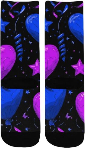 جوارب للمشي لمسافات طويلة على شكل قلب نيون داكن - جوارب شتوية حرارية سميكة دافئة للأولاد والبنات للمدرسة، والارتداء اليومي والأنشطة الخارجية in Kuwait