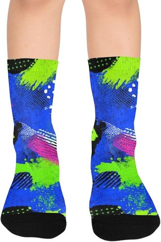 جوارب للتنزه سيرًا على الأقدام بتصميم نيون داش - جوارب شتوية حرارية سميكة دافئة للأولاد والبنات الصغار للمدرسة، والارتداء اليومي والأنشطة الخارجية in Kuwait