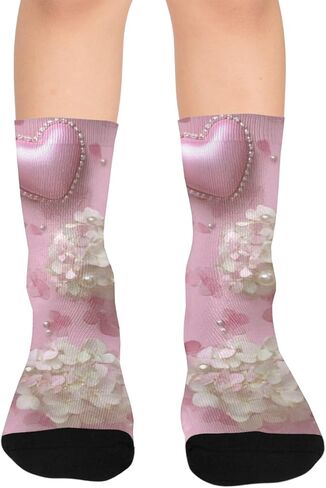 جوارب Blossom Pink Bow للمشي لمسافات طويلة - جوارب شتوية حرارية سميكة دافئة للأطفال الصغار للأولاد والبنات للمدرسة، والارتداء اليومي والأنشطة الخارجية in Kuwait