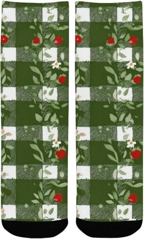 جوارب المشي لمسافات طويلة من القماش القطني باللون الأخضر - جوارب شتوية سميكة دافئة للأولاد والبنات الصغار للمدرسة، والارتداء اليومي والأنشطة الخارجية in Kuwait