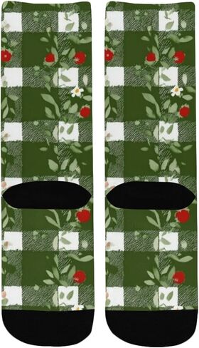 جوارب المشي لمسافات طويلة من القماش القطني باللون الأخضر - جوارب شتوية سميكة دافئة للأولاد والبنات الصغار للمدرسة، والارتداء اليومي والأنشطة الخارجية in Kuwait