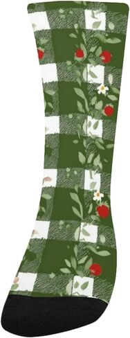 جوارب المشي لمسافات طويلة من القماش القطني باللون الأخضر - جوارب شتوية سميكة دافئة للأولاد والبنات الصغار للمدرسة، والارتداء اليومي والأنشطة الخارجية in Kuwait