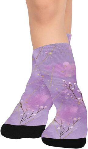 جوارب لافندر هارتس أرجوانية للمشي لمسافات طويلة - جوارب شتوية حرارية سميكة دافئة للأطفال الصغار للأولاد والبنات للمدرسة، والارتداء اليومي والأنشطة الخارجية in Kuwait