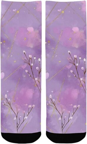 جوارب لافندر هارتس أرجوانية للمشي لمسافات طويلة - جوارب شتوية حرارية سميكة دافئة للأطفال الصغار للأولاد والبنات للمدرسة، والارتداء اليومي والأنشطة الخارجية in Kuwait